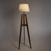 ESTHETI home Epidapedio Fotistiko Xulino Kafe me Lino Kapelo Bez 1xE27 40x40x158cm 814-80071